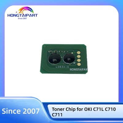 購入 CMYK Toner Chip 44318608 44318607 44318606 44318605 for OKI C71L C710 C711 Printer Cartridge Chip オンライン製造
