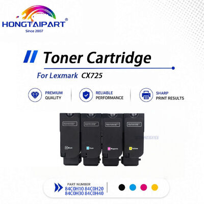 買う Lexmark CX725 レーザー プリンター用互換性のある 4 色トナーセット 84C0H10-84C0H40 オンライン製造