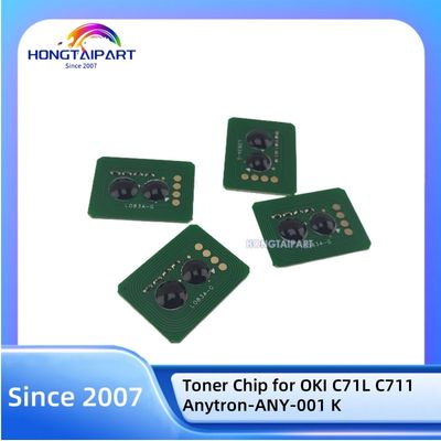 OKI C71L C711 Anytron-ANY-001 K用の互換性のあるトナーチップ